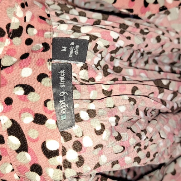 Apt.9 stretch blouse, size M black, white, gray, off pink - Picture 7 of 7
